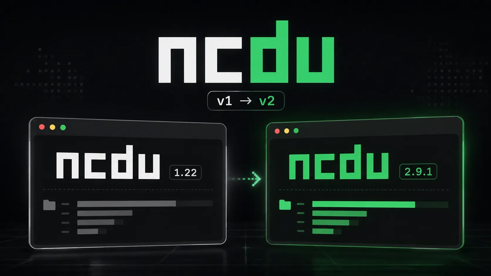 ncdu sous Linux : libérer un disque plein avec les versions 1 et 2
