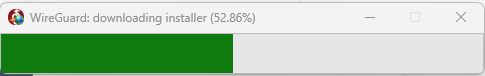 Progression de la mise à jour WireGuard Windows